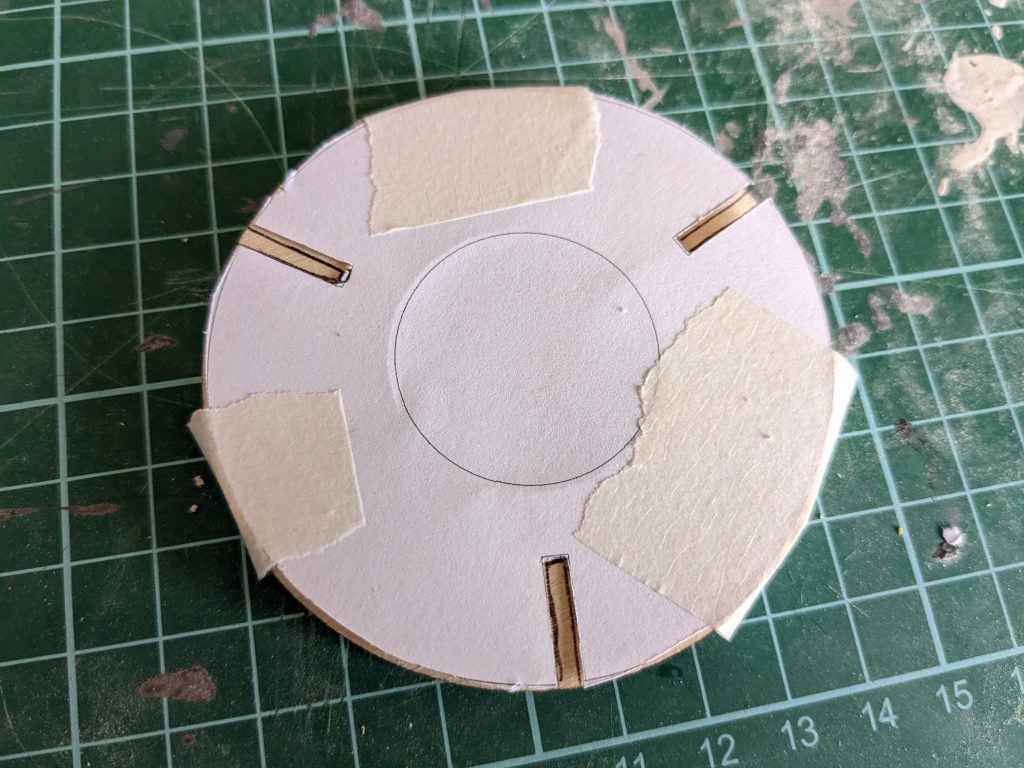 Template transferred to ring